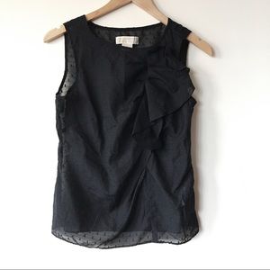 Michael Kors Black Gathered Hem Sleeveless Top 4